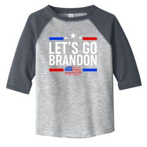 Let's Go Brandon Distress USA Flag FJB Chant Toddler Fine Jersey T-Shirt