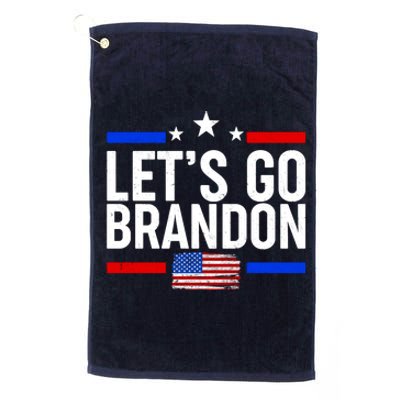 Let's Go Brandon Distress USA Flag FJB Chant Platinum Collection Golf Towel