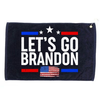 Let's Go Brandon Distress USA Flag FJB Chant Grommeted Golf Towel