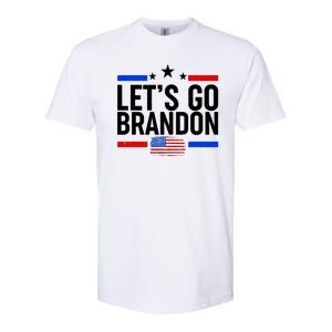 Let's Go Brandon Distress USA Flag FJB Chant Softstyle CVC T-Shirt