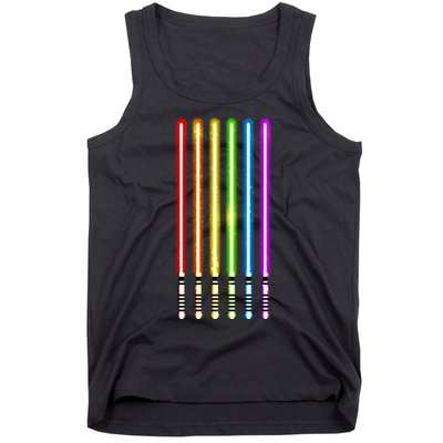 Rainbow Flag Light Swords Saber Tank Top