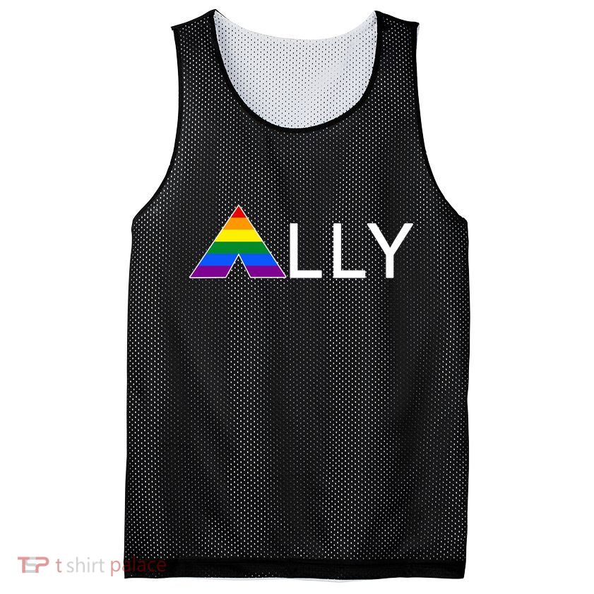 LGBT Ally Flag March Rally Pride Parade LGBT Equality Mesh Reversible Basketball Jersey Tank