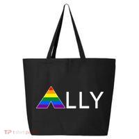 LGBT Ally Flag March Rally Pride Parade LGBT Equality 25L Jumbo Tote