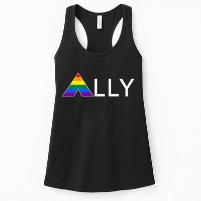 LGBT Ally Flag March Rally Pride Parade LGBT Equality Womens Tank Top