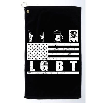 LGBT Distressed Liberty Guns Beer trump Platinum Collection Golf Towel