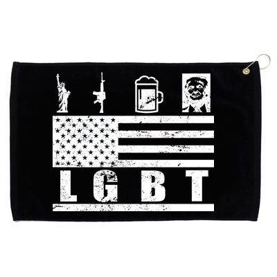 LGBT Distressed Liberty Guns Beer trump Grommeted Golf Towel