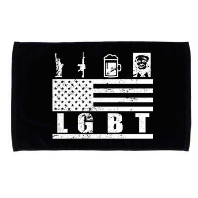 LGBT Distressed Liberty Guns Beer trump Microfiber Hand Towel