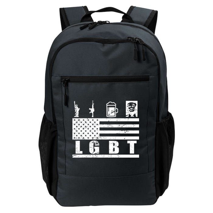 LGBT Distressed Liberty Guns Beer trump Backpack