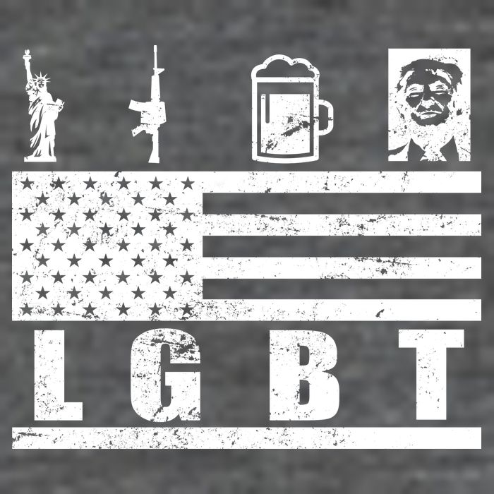 LGBT Distressed Liberty Guns Beer trump Backpack
