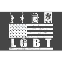 LGBT Distressed Liberty Guns Beer trump Bumper Sticker