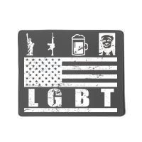 LGBT Distressed Liberty Guns Beer trump Mousepad