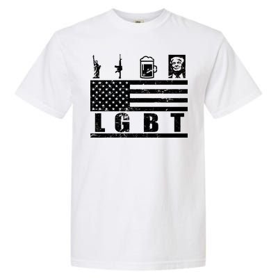 LGBT Distressed Liberty Guns Beer trump Garment-Dyed Heavyweight T-Shirt