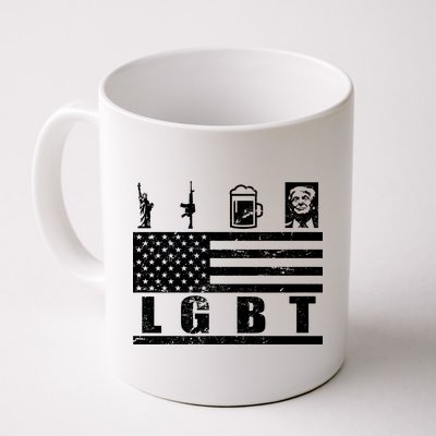 LGBT Distressed Liberty Guns Beer trump Coffee Mug