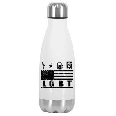 LGBT Distressed Liberty Guns Beer trump Stainless Steel Insulated Water Bottle