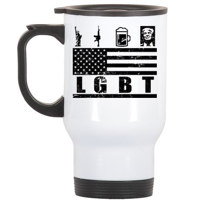 LGBT Distressed Liberty Guns Beer trump Stainless Steel Travel Mug