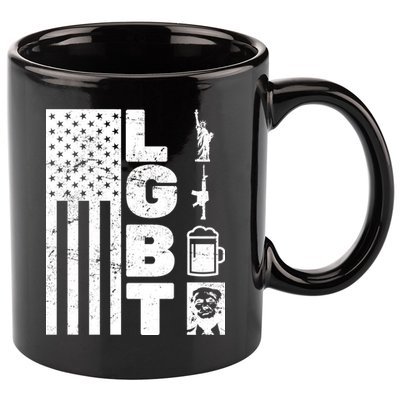 LGBT Flag Liberty Guns Beer Donald Trump  11oz C Handle Ceramic Mug