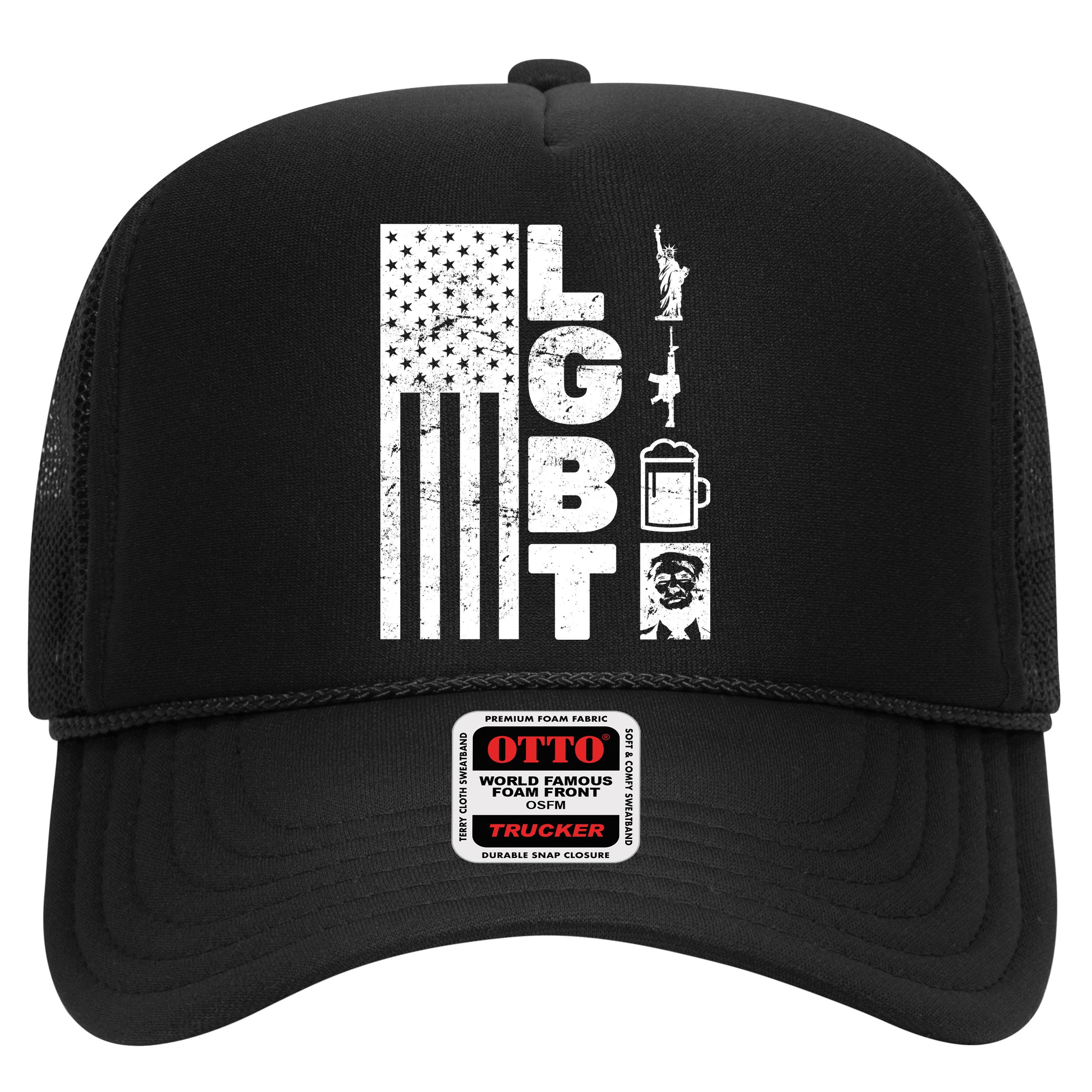 LGBT Flag Liberty Guns Beer Donald Trump  Hat