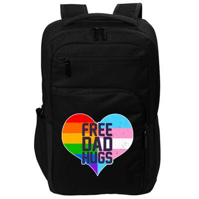 LGBT Free Dad Hugs Heart Impact Tech Backpack