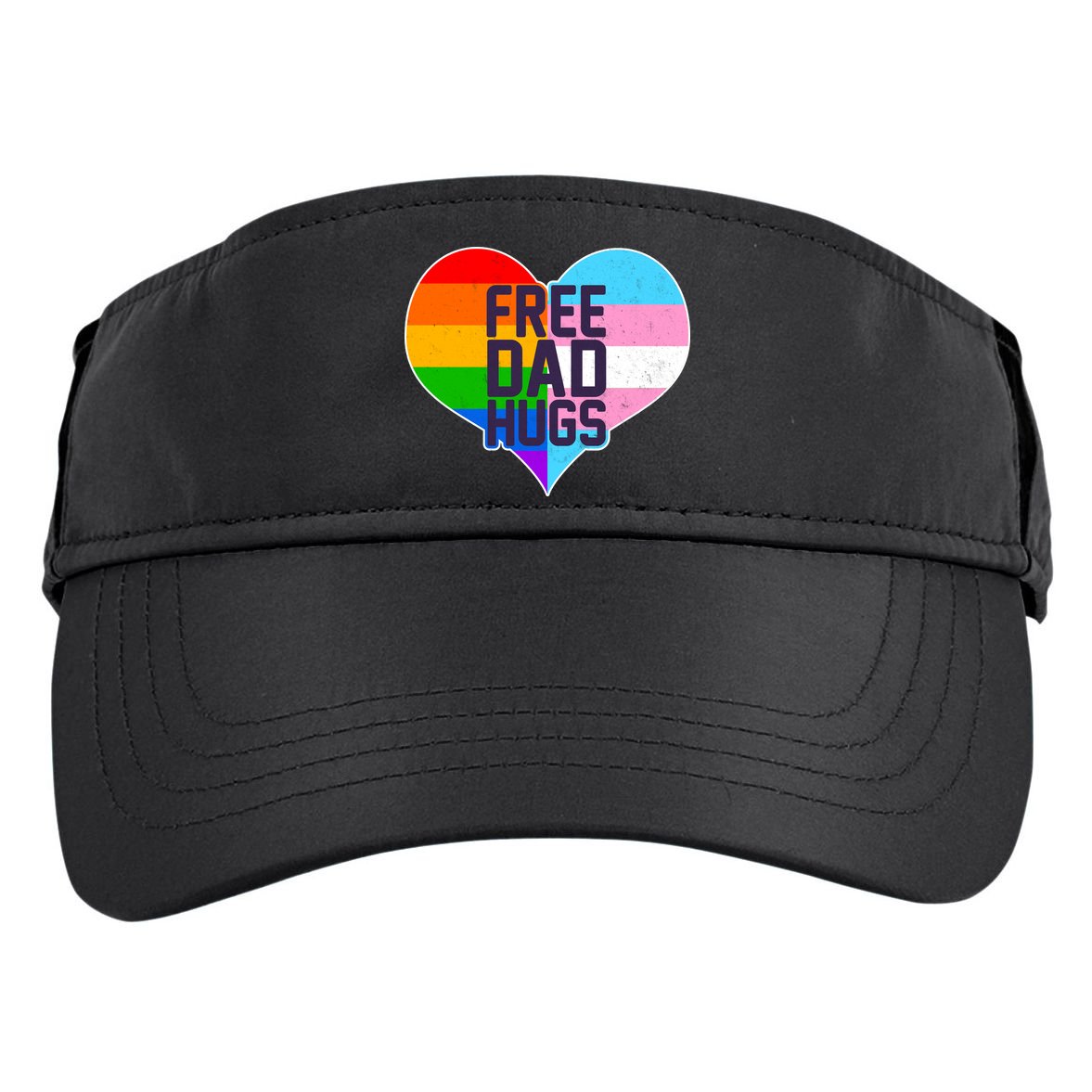LGBT Free Dad Hugs Heart Adult Drive Performance Visor