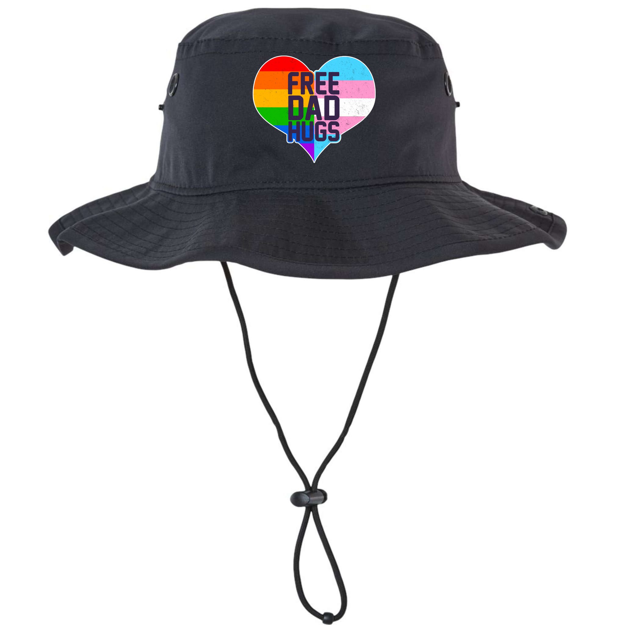LGBT Free Dad Hugs Heart Bucket Hat