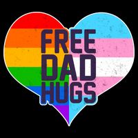 LGBT Free Dad Hugs Heart Bucket Hat