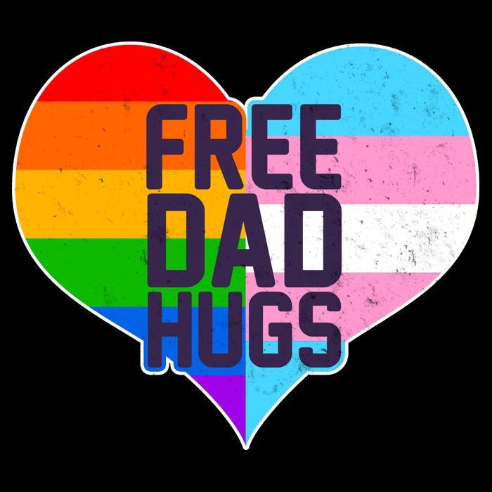 LGBT Free Dad Hugs Heart Bucket Hat