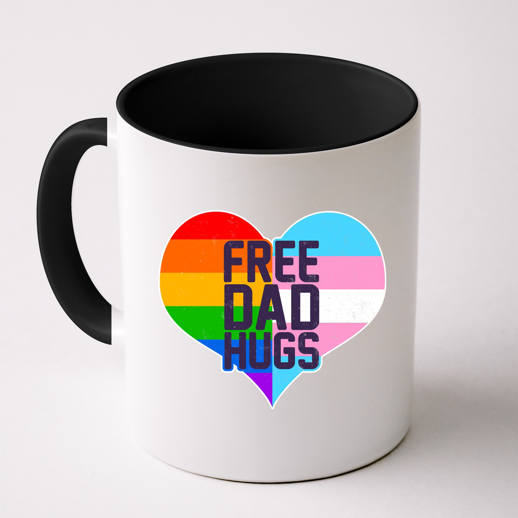 LGBT Free Dad Hugs Heart Mug