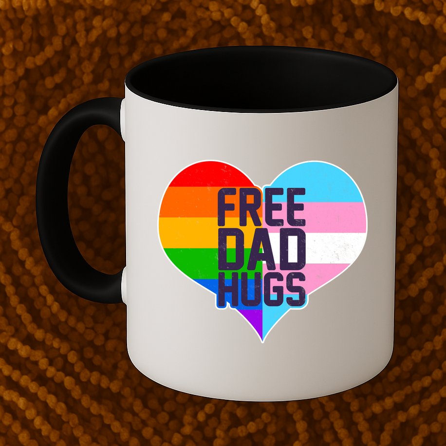 LGBT Free Dad Hugs Heart Mug
