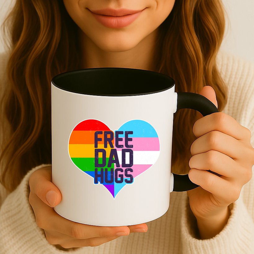LGBT Free Dad Hugs Heart Mug