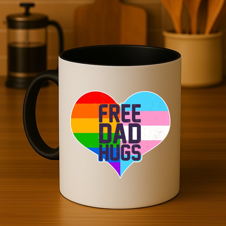 LGBT Free Dad Hugs Heart Mug