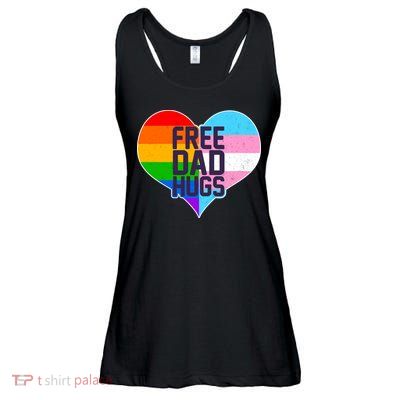 LGBT Free Dad Hugs Heart Ladies Essential Flowy Tank