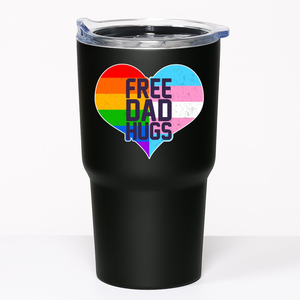 LGBT Free Dad Hugs Heart Tumbler