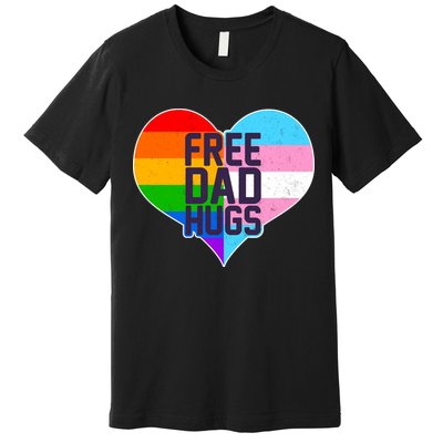 LGBT Free Dad Hugs Heart Premium T-Shirt