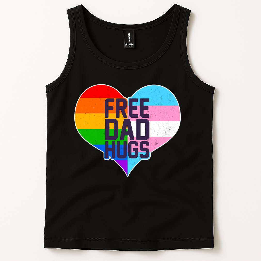 LGBT Free Dad Hugs Heart Tank Top