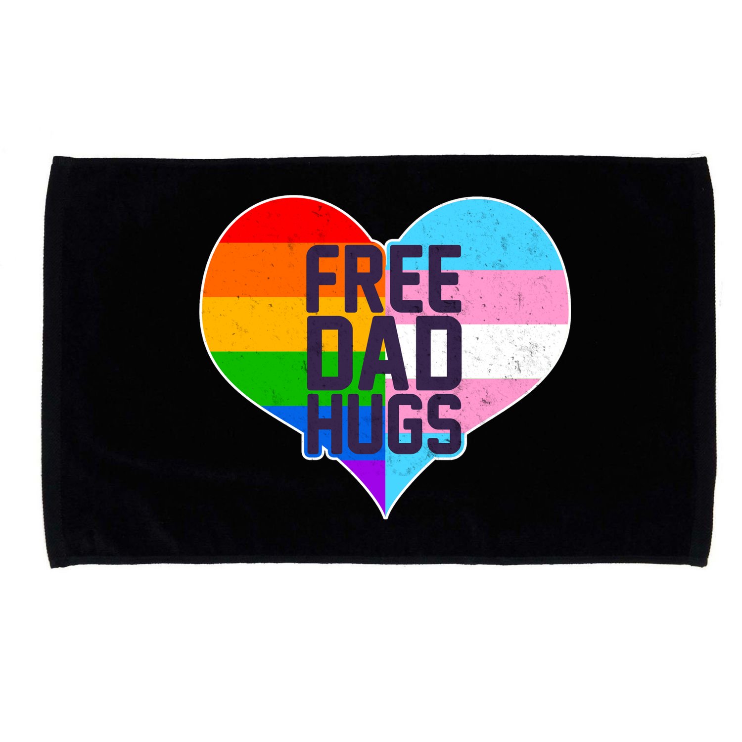 LGBT Free Dad Hugs Heart Microfiber Hand Towel