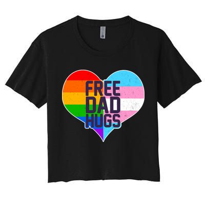 LGBT Free Dad Hugs Heart Crop Top