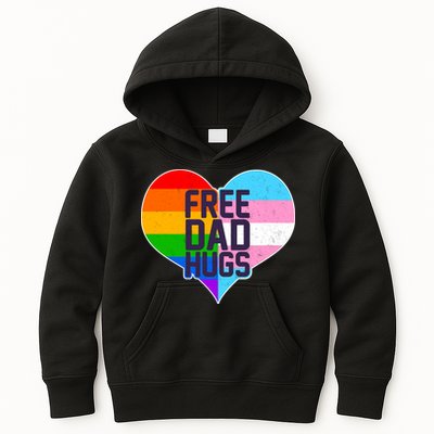 LGBT Free Dad Hugs Heart Kids Hoodie