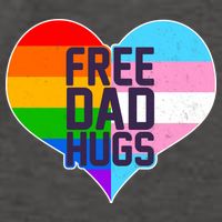 LGBT Free Dad Hugs Heart Vector Backpack