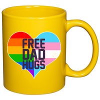 LGBT Free Dad Hugs Heart 11oz C Handle Ceramic Mug