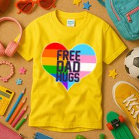 LGBT Free Dad Hugs Heart Kids T-Shirt
