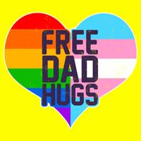 LGBT Free Dad Hugs Heart Kids T-Shirt