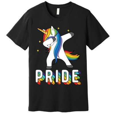LGBT Gay Pride Dabbing Unicorn Premium T-Shirt