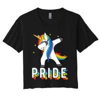 LGBT Gay Pride Dabbing Unicorn Crop Top