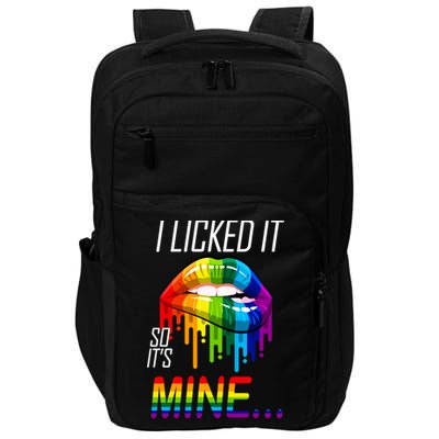 LGBT I Licked It So It's Mine Gay Pride Lips Impact Tech Backpack