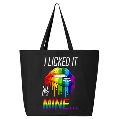 LGBT I Licked It So It's Mine Gay Pride Lips 25L Jumbo Tote