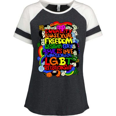 LGBT Illustration Enza Ladies Jersey Colorblock Tee