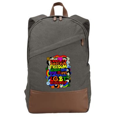 LGBT Illustration Cotton Canvas Backpack