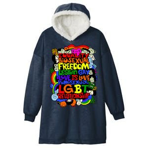 LGBT Illustration Hooded Wearable Blanket