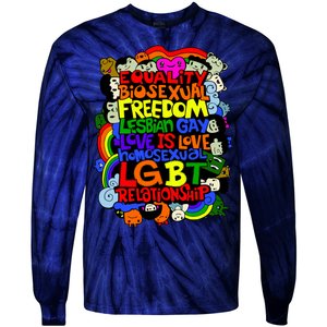 LGBT Illustration Tie-Dye Long Sleeve Shirt