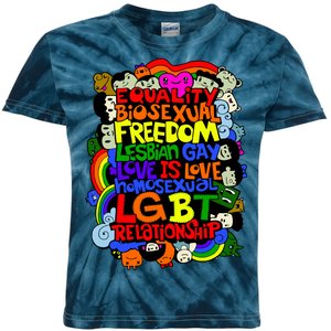 LGBT Illustration Kids Tie-Dye T-Shirt